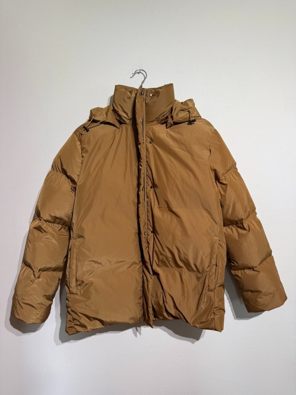 Jenni Kayne Down Puffer Coat in dark Khaki, Small - Picture 3 of 10